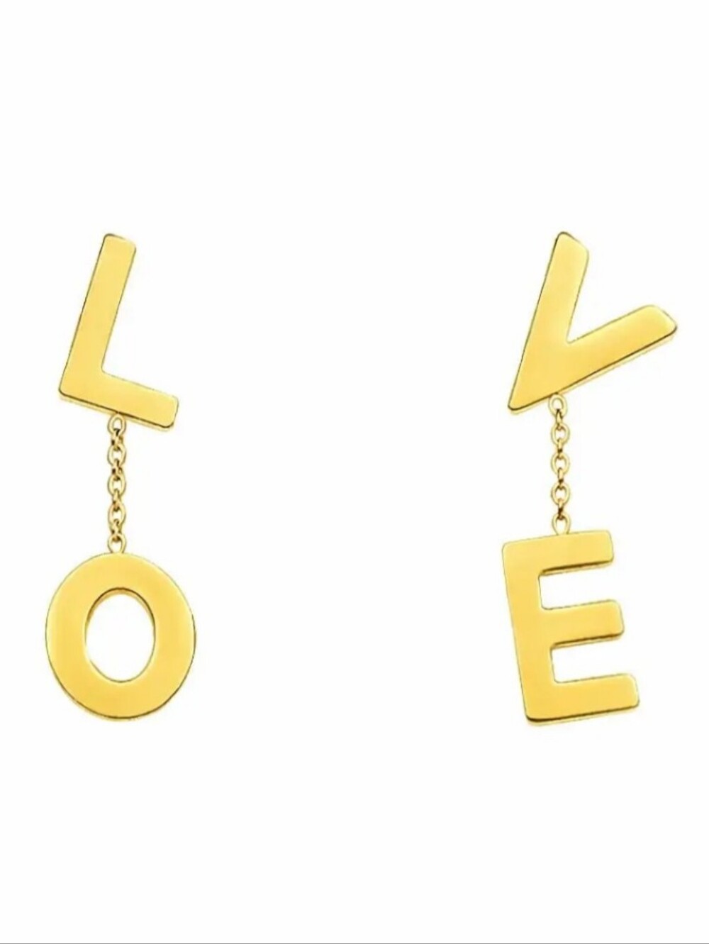 LOVE Mismatch Letter Dangle Earrings